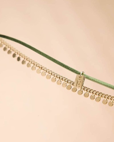 Bracelet Aster vert metallic