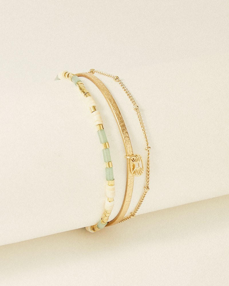 bracelet appoline gold et jade
