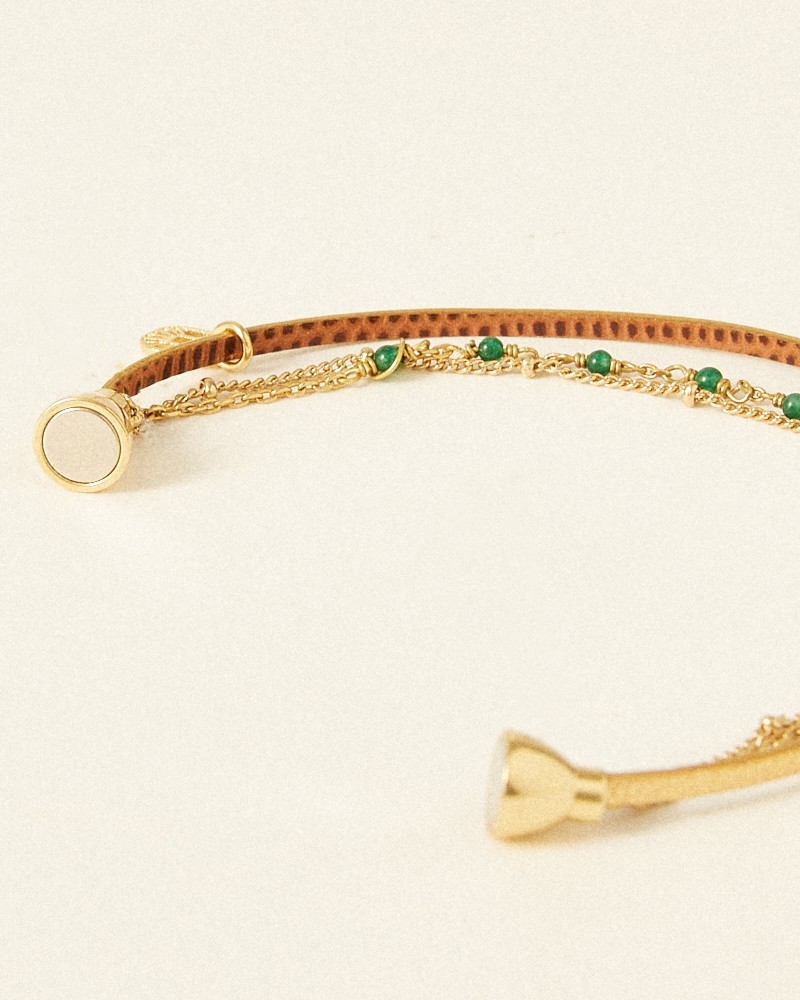 Bracelet Orphee metallic gold perle de rivière