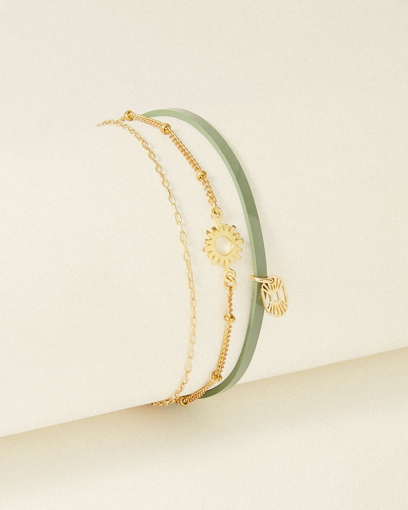 Bracelet Amandine eucalyptus
