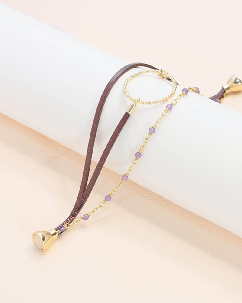 Bracelet Enola chocolat irisé