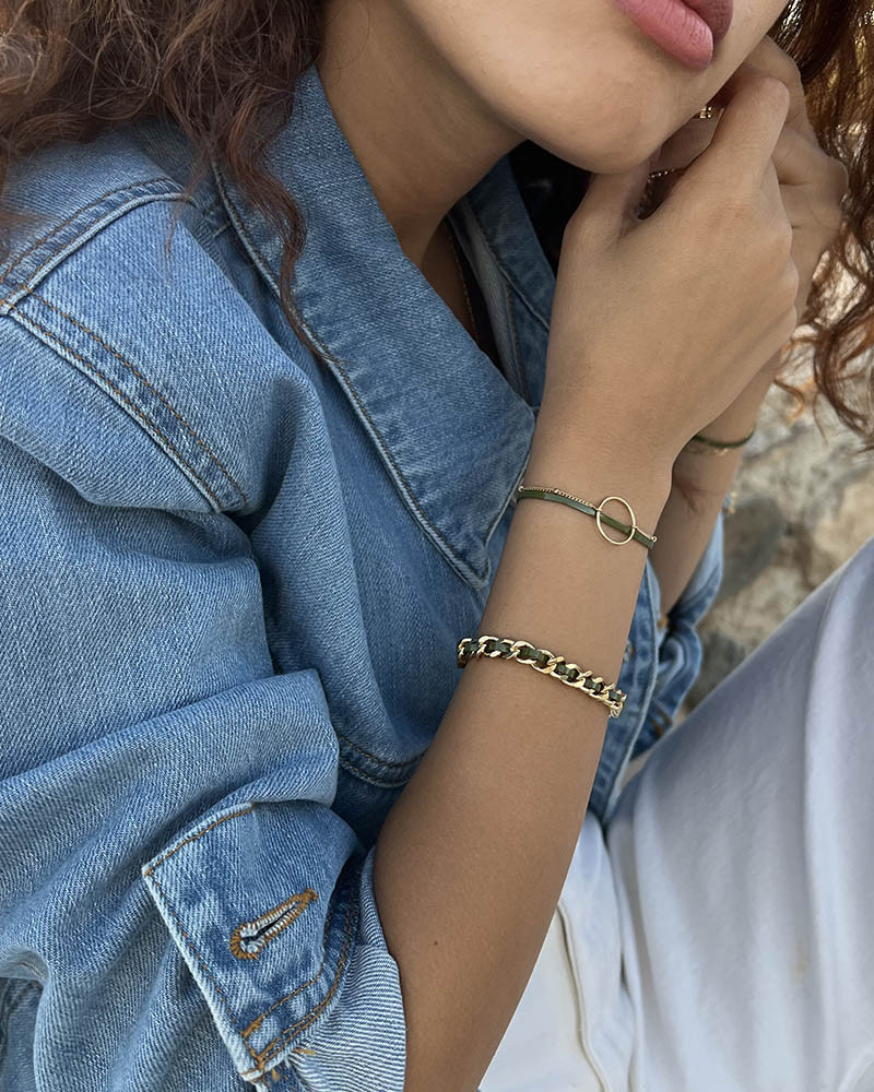 Bracelet Lola vernis olive