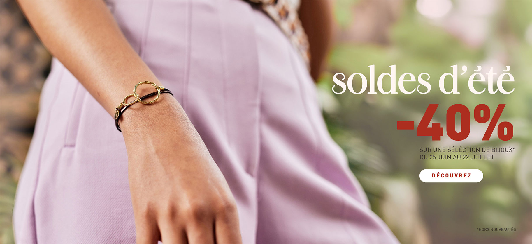 Soldes d'été : -40% sur une sélection de bijoux du 25 juin au 22 juillet